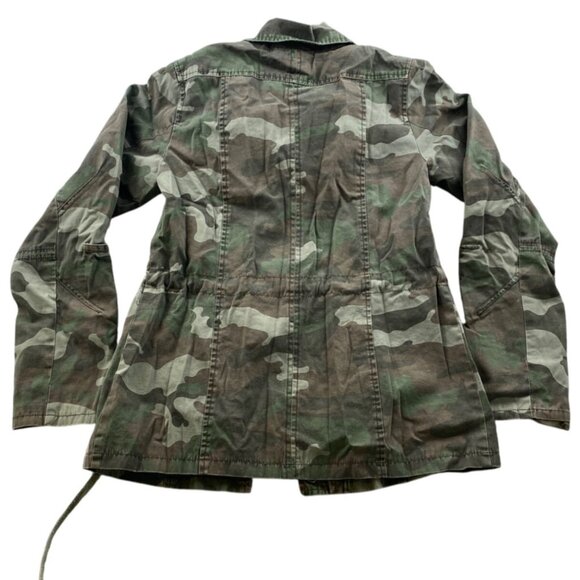 Sound & Matter Women Military Jacket Small Studded Camo Cotton Polyester Utility - Picture 2 of 11